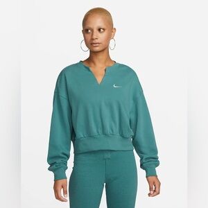 Nike Sportswear Oversized Crop French Terry Crew-neck Sweatshirt